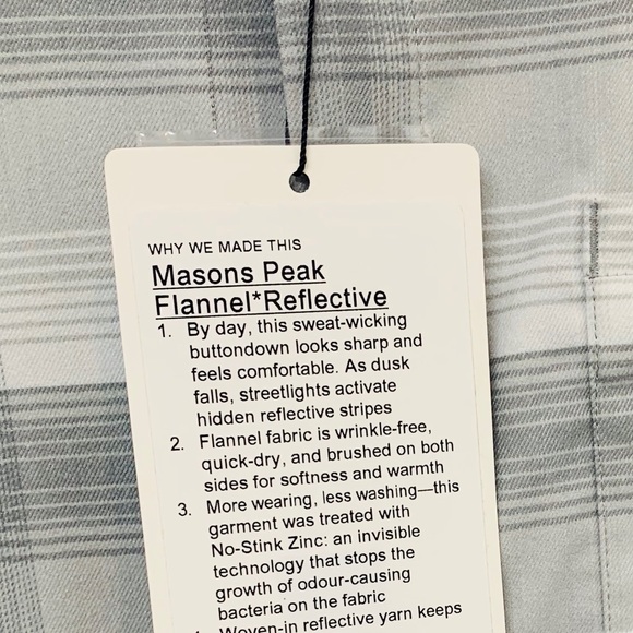 🔸 Masons peak flannel shirt lululemon reflective - Picture 3 of 7